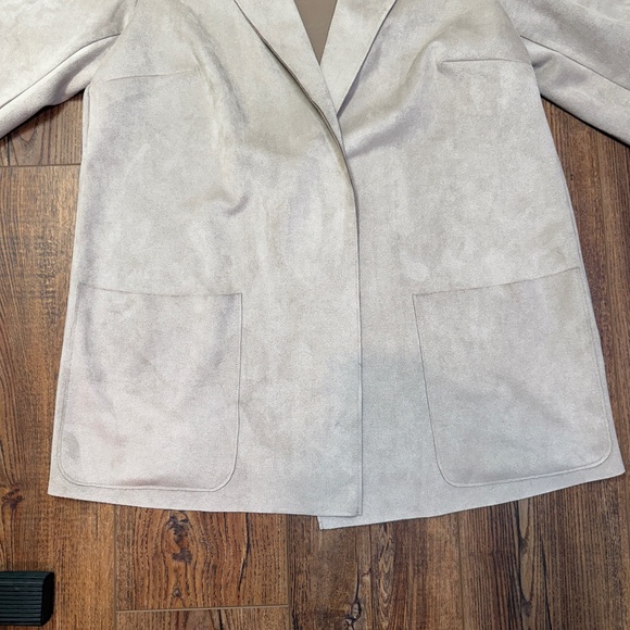 Faux Suede Peak Lapel Jacket - Picture 8 of 11